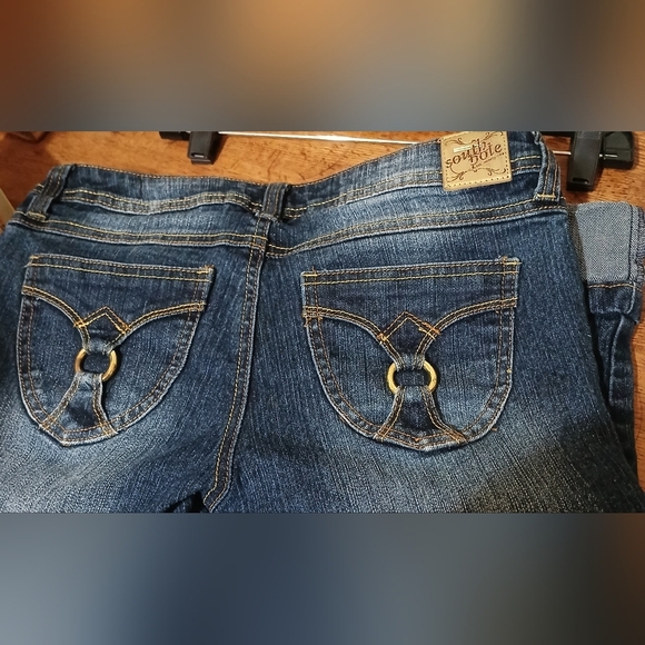 SOUTH POLE Women's Juniors‎ 9 Dark Blue Jean Shorts - Picture 4 of 6